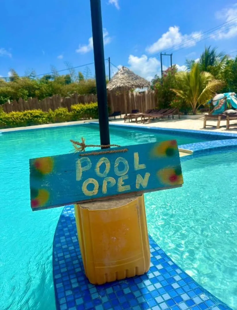 Sunny pool courtyard at Gavana House Zanzibar